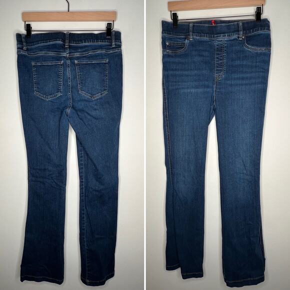 Spanx Midnight Pull On Flare Jeans Size XL - Picture 2 of 5
